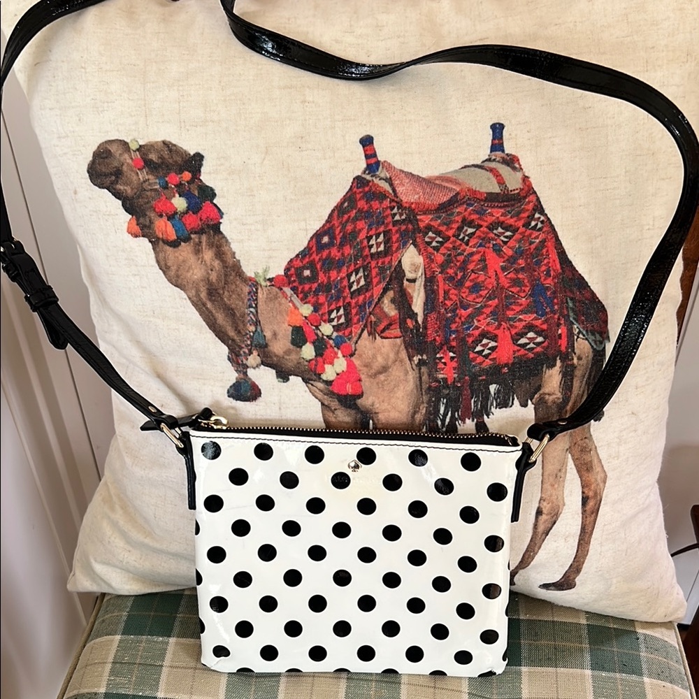 kate spade Black & White Polka Dot Crossbody Bag